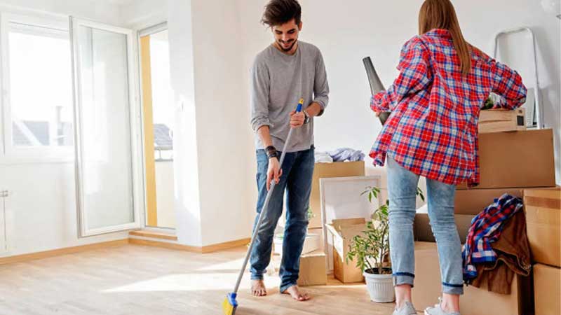 Vệ sinh sơ bộ trước khi sắp xếp cố định